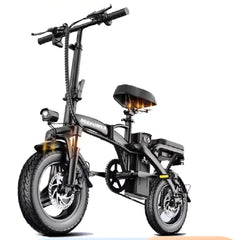 Bicicleta eléctrica plegable ZPW K100 - 400 W, 48 V, 30 Ah, neumáticos anchos, para uso urbano