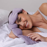 Gewichtete Augenmaske als Schlafhilfe