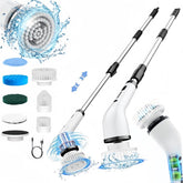 9-in-1 Electric Spin Cleaning Brush with Telescopic Handle & LED Display | USB Rechargeable Multi-Surface Scrubber for Bathroom, Kitchen, Car & Home