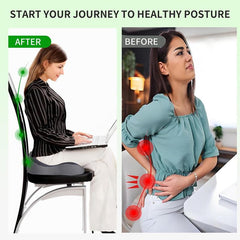 Memory Foam Lumbar Support Cushion – Ergonomic Car Seat & Office Chair Back Pillow