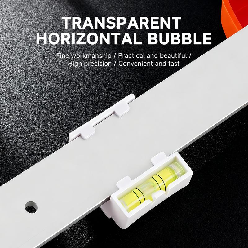 Compact ABS picture frame hanging and leveling tool with sliding markers