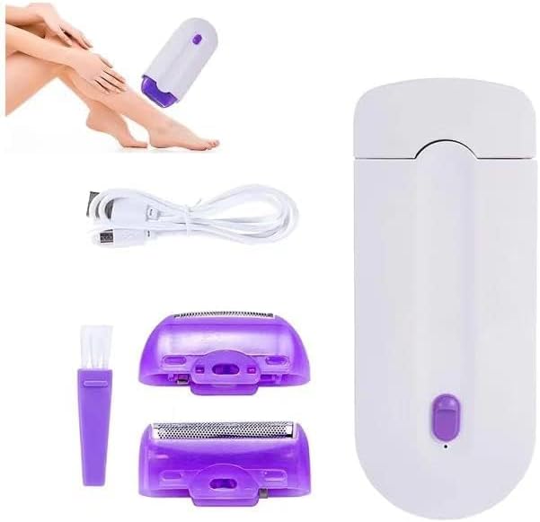 Depiladora portátil e indolora de tacto suave y sedoso, recargable, ideal para cualquier parte del cuerpo. Regalo perfecto para mujeres, Navidad y Día de la Madre.