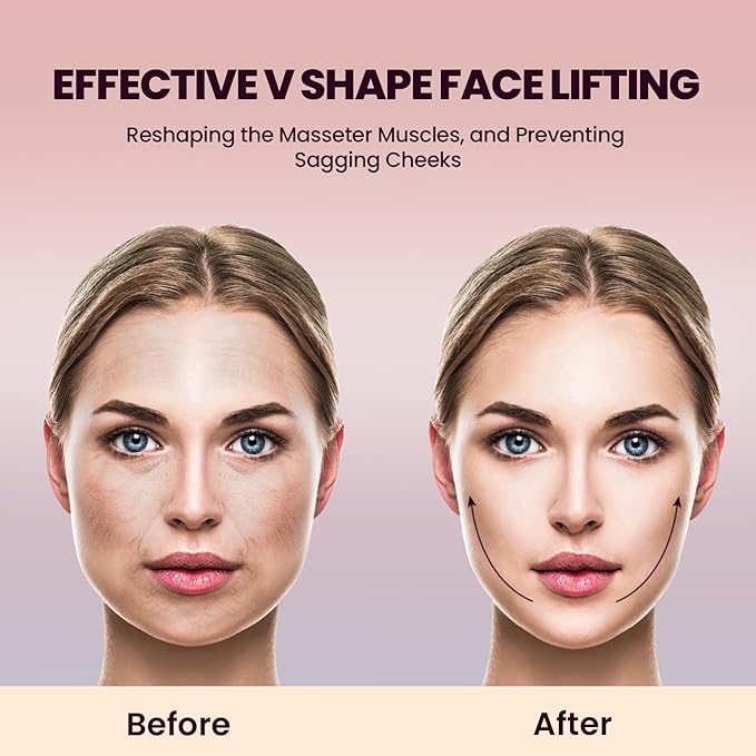 Dispositivo eléctrico para la papada y el contorno facial con 8 modos y 15 intensidades ajustables - Máquina inteligente para la papada y el contorno facial