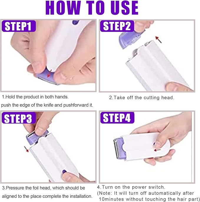 Depiladora portátil e indolora de tacto suave y sedoso, recargable, ideal para cualquier parte del cuerpo. Regalo perfecto para mujeres, Navidad y Día de la Madre.