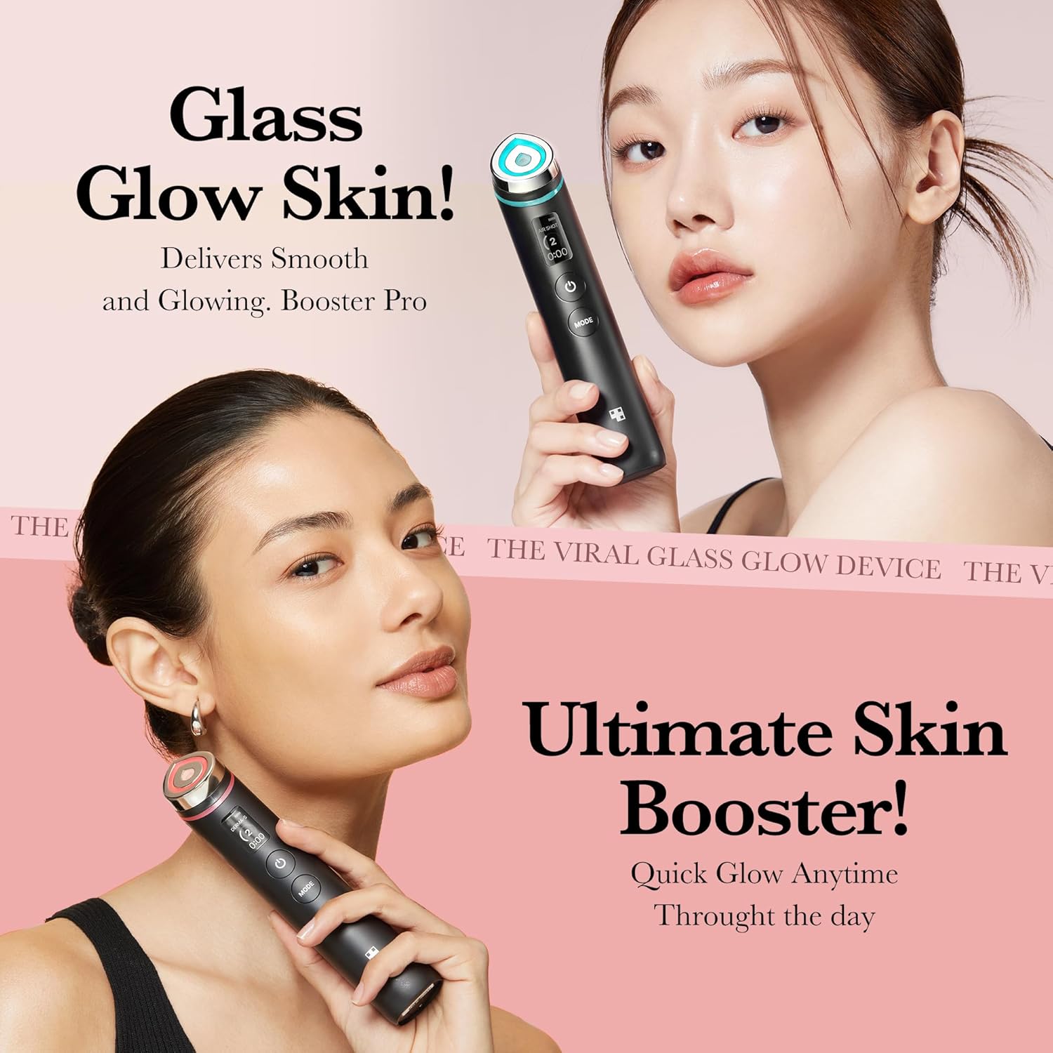 7-in-1 RF EMS Facial Massager – Anti-Aging Device for Skin Tightening, Wrinkle Reduction, Lifting & LED Light Therapy for Radiant Glass Skin
