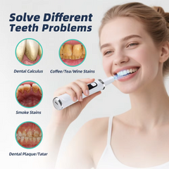 Ultrasonic Dental Scaler Tartar Remover with LED Light – 5 Cleaning Modes, 9 Intensity Levels & Rechargeable Teeth Cleaning Tool