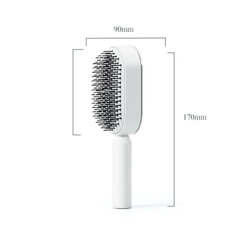 Dawndesslo  Self Cleaning Hair Brush for Women One-key Self Cleaning Hair Loss Airbag Massage Scalp Comb Anti-Static Hairbrush