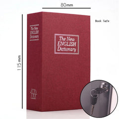 Mini libro diccionario caja de seguridad caja de llaves casillero dinero caja de seguridad con llave oculta efectivo billetes dinero monedas almacenamiento joyas caja de seguridad regalo