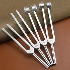 Resonance Sound Healing Tuning Fork Set (128Hz, 136.1Hz, 256Hz, 384Hz) with Activator – Chakra Balancing, Stress Relief & Meditation Therapy Kit