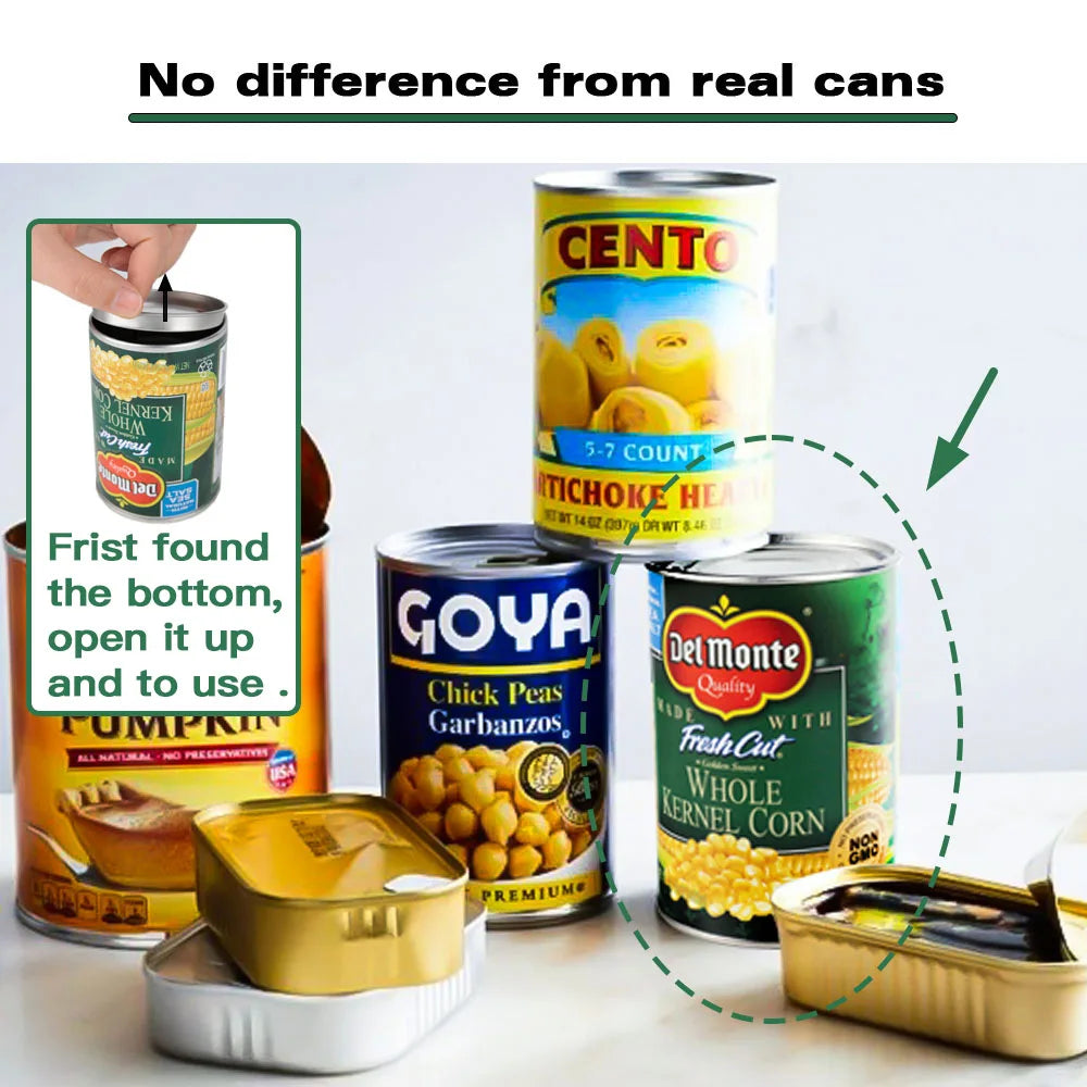 Compartimento de seguridad oculto, caja fuerte de desvío, latas de comida, escondite secreto, contenedor para ocultar, armario de cocina, dinero oculto, venta al por mayor