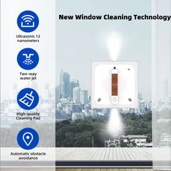 MORH M7 Limpiador de ventanas eléctrico con rociador de agua doble, control de aplicación, memoria inteligente, succión de alto vacío, robot limpiador de ventanas, paredes y vidrios para el hogar, robot limpiador de ventanas Winbot W1 Pro.