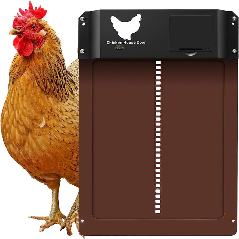 Smart Automatic Chicken Coop Door Opener – Battery Operated, Light Sensor Controlled, Waterproof ABS Design for Chickens, Ducks & Small Pets