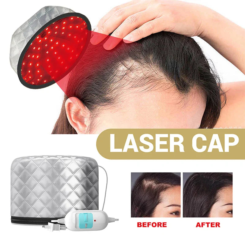 Gorro láser para regeneración capilar, reparación de daños, antifrizz y masaje del cuero cabelludo