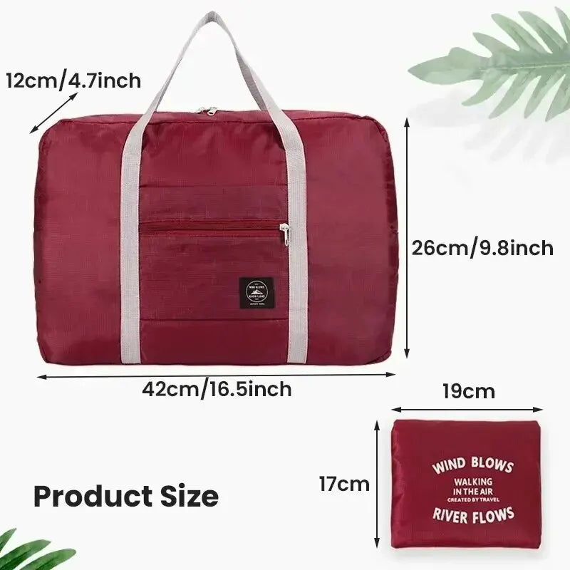 1pc Foldable Travel Duffel Bag for Airlines Carry on Bag for Women and Girls Lightweight Large Capacity Sports Weekend Trip