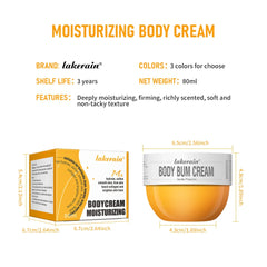 Crema corporal hidratante y reafirmante para caderas y glúteos, gel masajeador corporal con aroma floral de vainilla y caramelo, 80 g