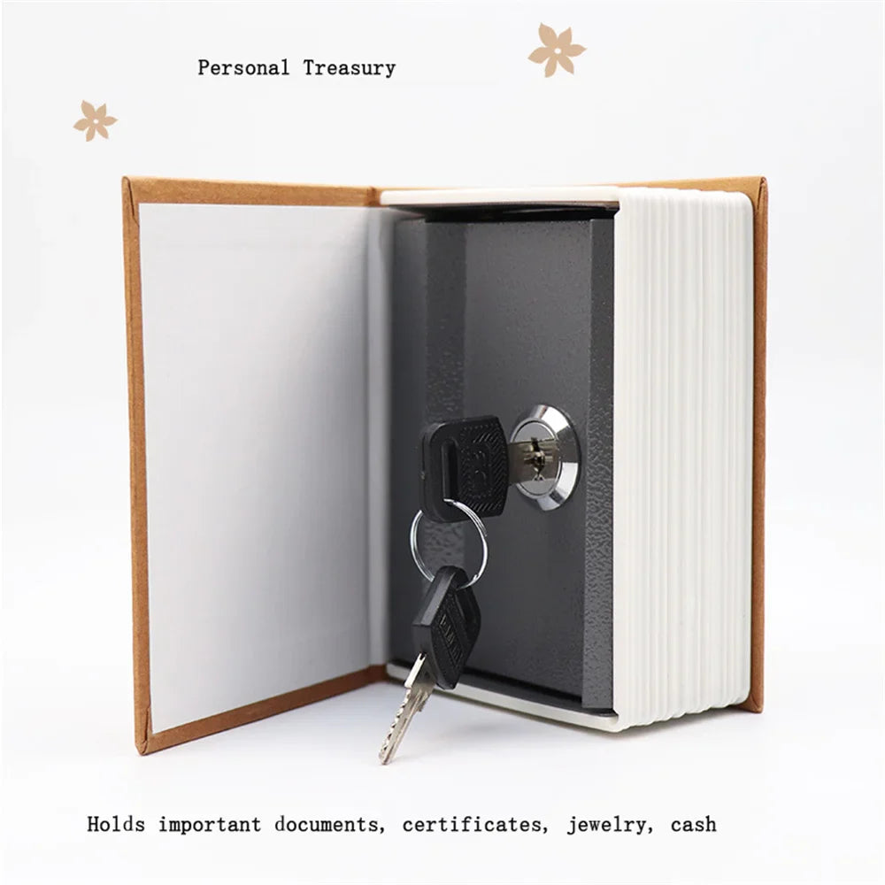 Mini libro diccionario caja de seguridad caja de llaves casillero dinero caja de seguridad con llave oculta efectivo billetes dinero monedas almacenamiento joyas caja de seguridad regalo