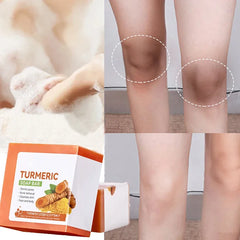 Jabón de cúrcuma hecho a mano, limpieza corporal, aclaramiento de axilas oscuras, limpiadores corporales, jabón facial iluminador, cuidado de la piel delicada, belleza