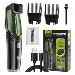 Cordless Beard Trimmer with Built-In Vacuum