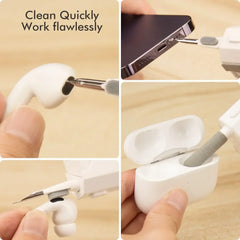 Kit de limpieza electrónica 8 en 1, limpiador de pantalla, cepillo de limpieza multifuncional para auriculares, teclado, portátil, teléfono, PC, monitor, cámara