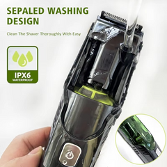 Cordless Beard Trimmer with Built-In Vacuum
