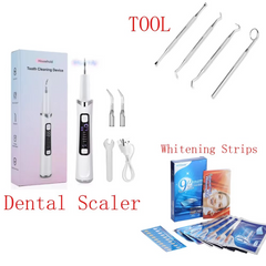 Ultrasonic Dental Scaler Tartar Remover with LED Light – 5 Cleaning Modes, 9 Intensity Levels & Rechargeable Teeth Cleaning Tool