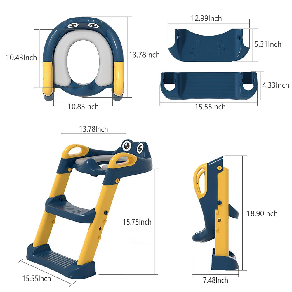 Asiento de entrenamiento para ir al baño portátil y plegable AnGku, higiénico, cómodo y ajustable, perfecto para el entrenamiento de niños pequeños para ir al baño.