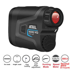 Telémetro láser para golf ARTBULL de 1000 m y 650 m, telescopio con pasador de inclinación y bloqueo de bandera, medidor de distancia para caza.