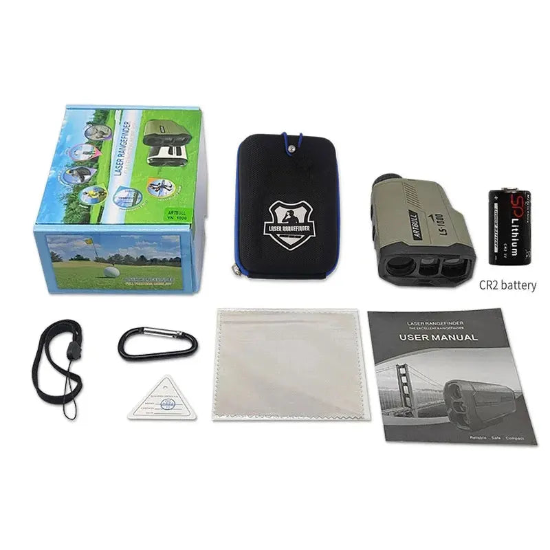 Telémetro láser para golf ARTBULL de 1000 m y 650 m, telescopio con pasador de inclinación y bloqueo de bandera, medidor de distancia para caza.