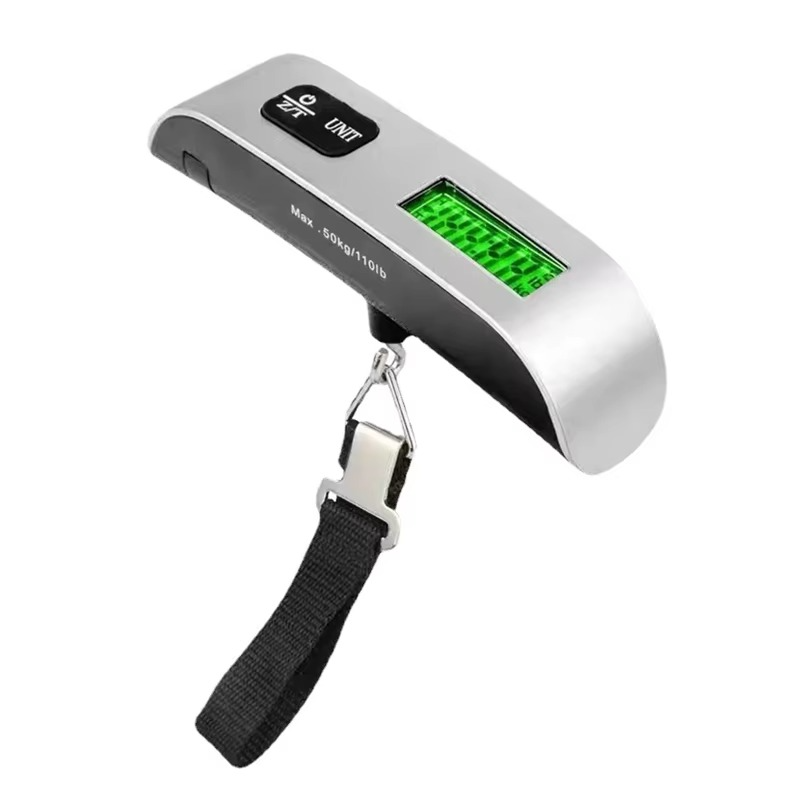 Portable Digital Luggage Scale 50kg/110lb with LCD Display – Hanging Baggage Weight Scale with Temperature Sensor & 1 Year Warranty Travel Tool