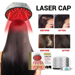 Gorro láser para regeneración capilar, reparación de daños, antifrizz y masaje del cuero cabelludo