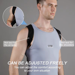 Adjustable Posture Corrector for Men & Women – Upper Back & Shoulder Support Brace, Breathable Back Straightener for Daily Wear, Office & Sports