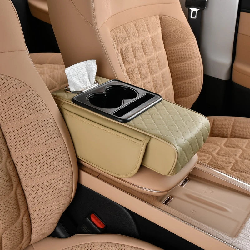 Car center console armrest cushion in Beige