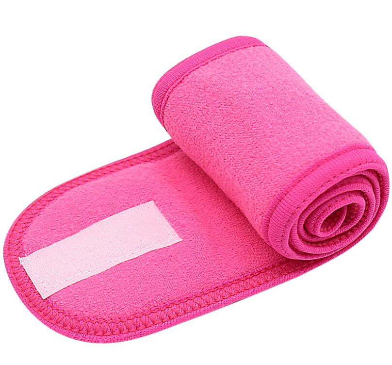4 unidades de diademas faciales de spa, banda para la cabeza de ballena, toalla elástica de tela de rizo con cinta adhesiva mágica para baño, maquillaje y deporte, 8,9 cm de ancho (blanco)